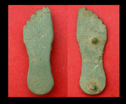 Belt Mount, Skeuomorphic, Human Foot, c. 2nd Cent, Rare!